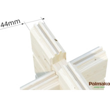 Detailansicht einer 44 Millimeter Blockbohle