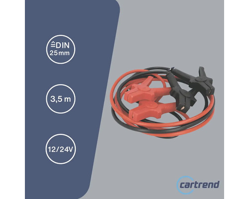 Starthilfekabel mit Klemmen, 3,5 Meter Länge
