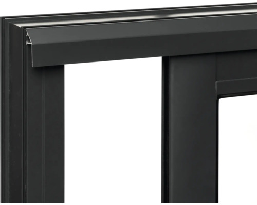 Detailansicht eines Fensters mit Rahmen