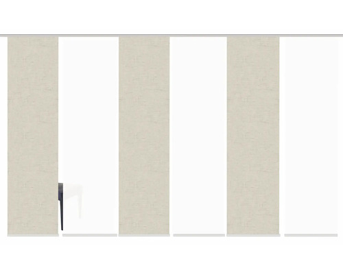 Panneau japonais avec des bandes de tissu beiges et blanches