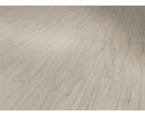 Nahaufnahme von hellem Laminatboden mit Holzstruktur