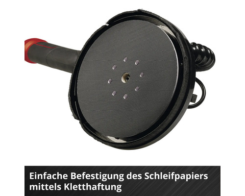 Detailaufnahme eines Deckenschleifers mit Schleifscheibe