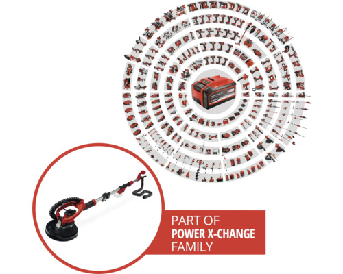 Einhell Power X-Change Familie mit Trockenbauschleifer und Akku