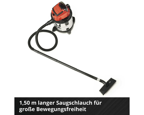Nass Trockensauger mit 1,50 Meter Saugschlauch
