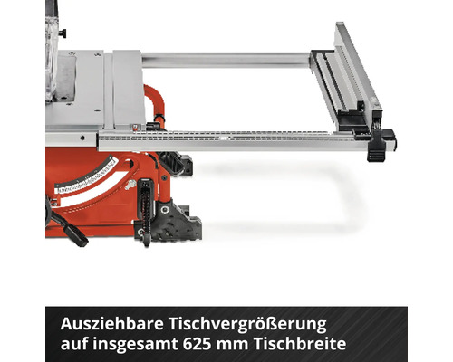 Tischkreissäge mit ausziehbarer Tischvergrößerung