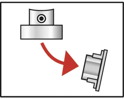 Darstellung des Aufsetzens der Sprühkappe