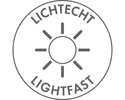 Lichtecht Symbol: Das Produkt ist beständig gegenüber Licht