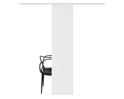 Porte coulissante avec chariot devant une chaise