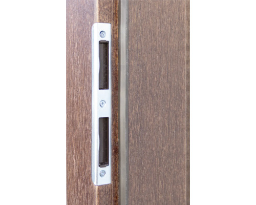 Porte avec poignée cuvette en métal