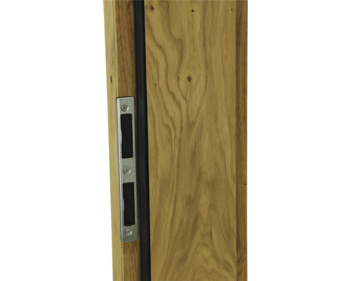 Vue détaillée d''une porte en bois avec ferrures