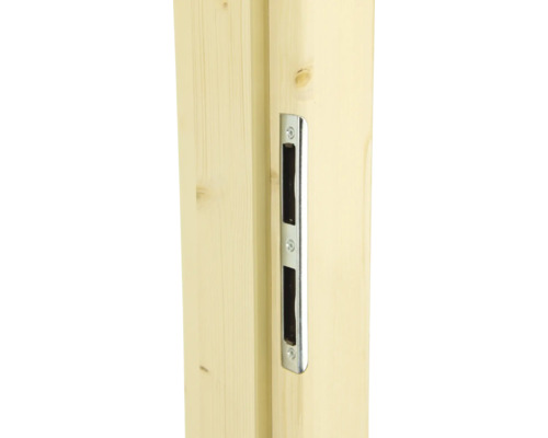 Loquet de porte métallique sur porte en bois