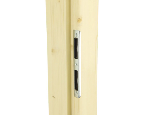 Vue détaillée d''une serrure de porte coulissante en bois