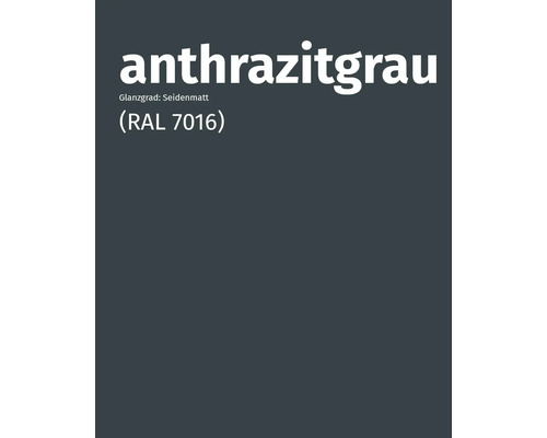 Anthrazitgraue Farbe, seidenglänzend, RAL 7016