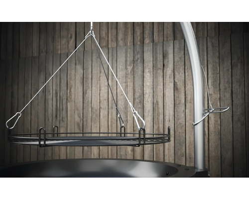 Gril pivotant avec grille et suspension