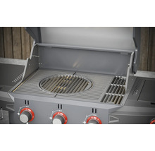 Geöffneter Gasgrill mit Grillrost
