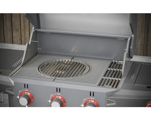 Barbecue à gaz ouvert avec grille de cuisson