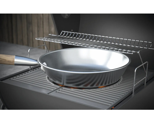 Gril avec grille et poêle à frire