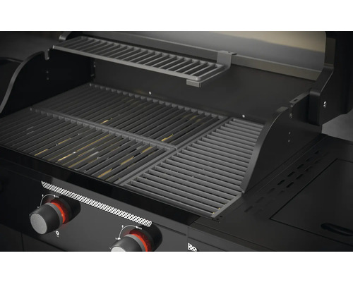 Gril avec grille de cuisson et grille de maintien au chaud