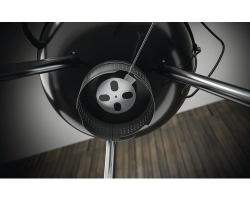 Vue détaillée du barbecue boule avec système de ventilation