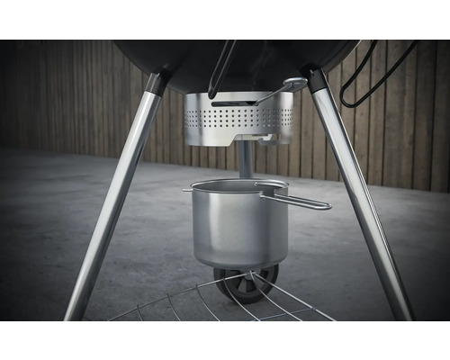 Barbecue boule avec bac de récupération pour les cendres et le charbon