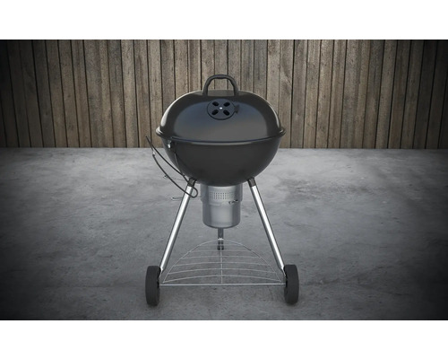 Barbecue boule avec couvercle et roulettes