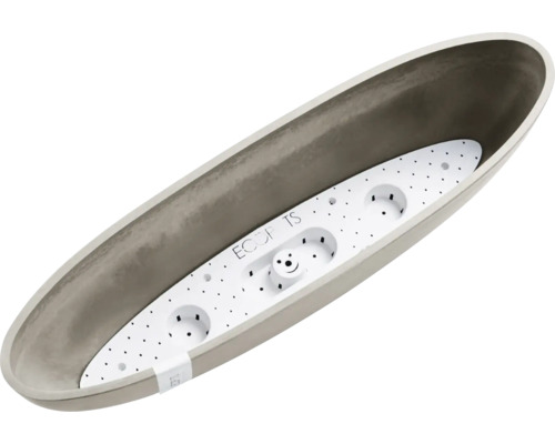 Länglicher Pflanzkübel mit Einsatz für Pflanzen