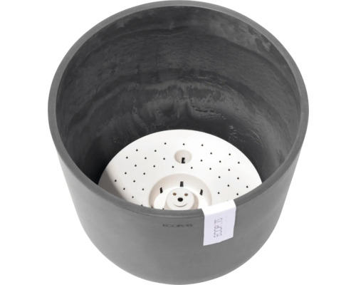 Grauer Pflanztopf mit Bewässerungseinsatz