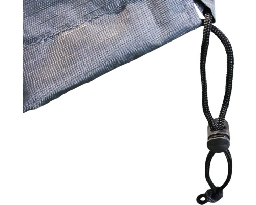 Vue détaillée d''une housse en tissu avec cordon de serrage