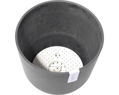 Grauer Pflanztopf mit Bewässerungseinsatz
