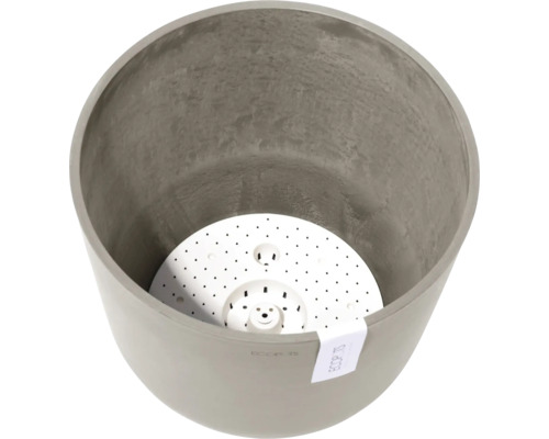 Pot de fleurs rond avec insert d''irrigation