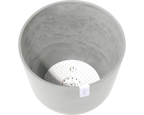 Grauer Pflanztopf mit Bewässerungseinsatz