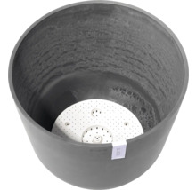 Pot de fleurs gris avec insert d''irrigation