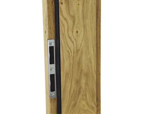 Vue détaillée d''une porte en bois avec boîte de serrure
