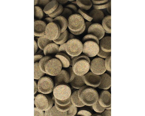 Gros plan sur les comprimés de nourriture pour poissons d''ornement