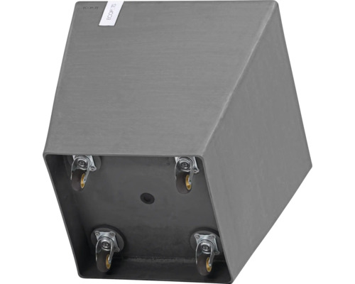 Rollcontainer aus Metall mit vier Rollen