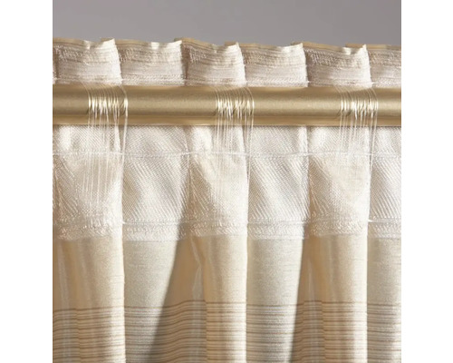 Gardine mit Faltenband und Gardinenstange