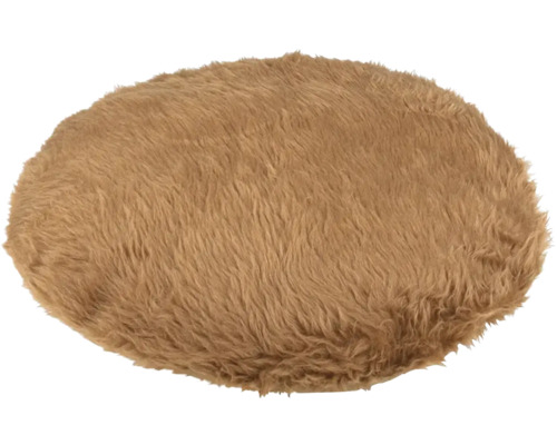 Tapis rond avec texture de fourrure