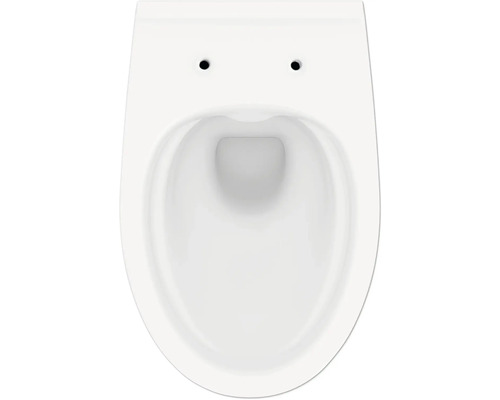 WC suspendu en céramique, vue intérieure