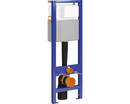 Bâti-support pour WC suspendu avec réservoir de chasse et garniture de raccordement