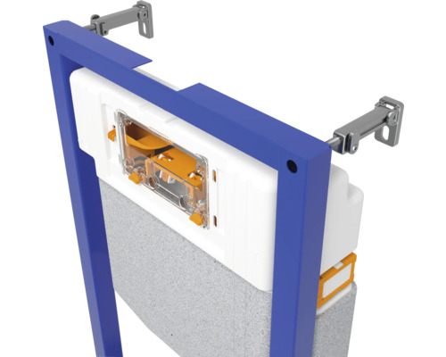 Bâti-support pour WC suspendu avec réservoir de chasse et fixation