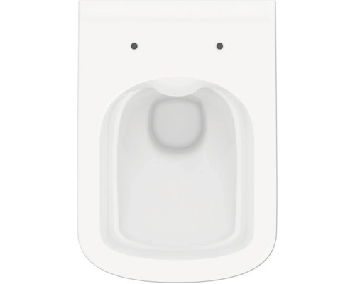 WC suspendu en céramique sans bride