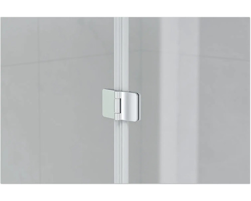 Detailansicht eines Duschkabinenbeschlags