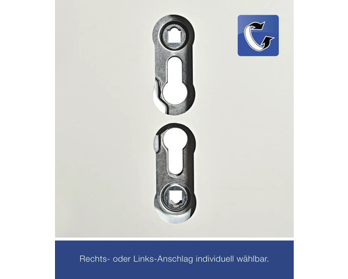 Zwei Türschließbleche für Türen