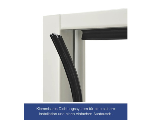 Klemmbares Dichtungssystem für Fenster und Türen