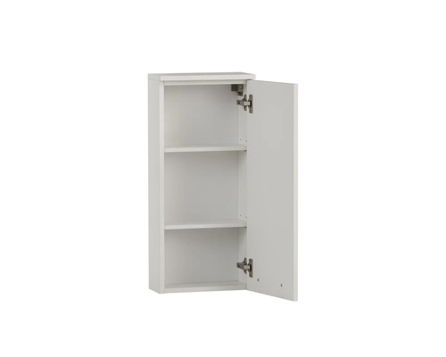 Armoire de salle de bain ouverte avec trois étagères