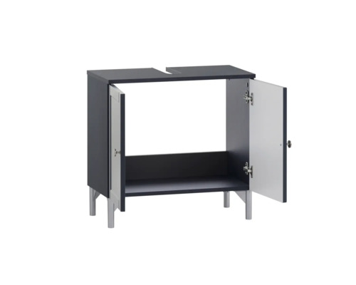 Waschtischunterschrank mit offenen Türen und Ablagefläche