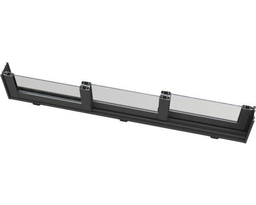 Schwarzes Glasgeländerprofil