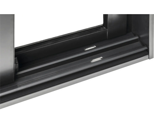 Detailansicht eines Schiebefensterrahmens