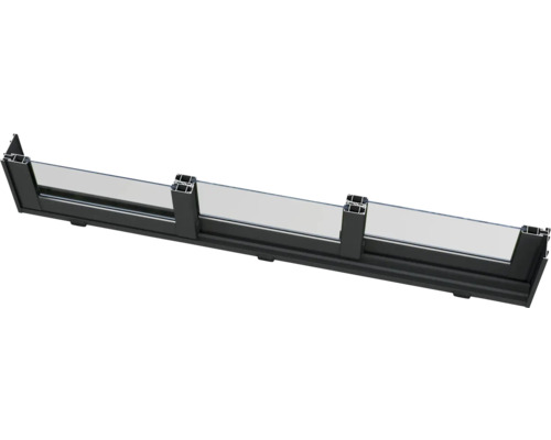 Windschutzwand aus Glas mit Aluminiumrahmen