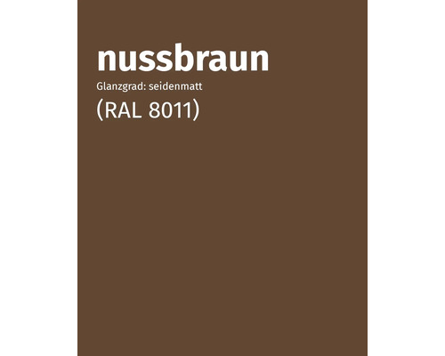 Nussbraune Farbe, seidenmatter Glanzgrad, RAL 8011